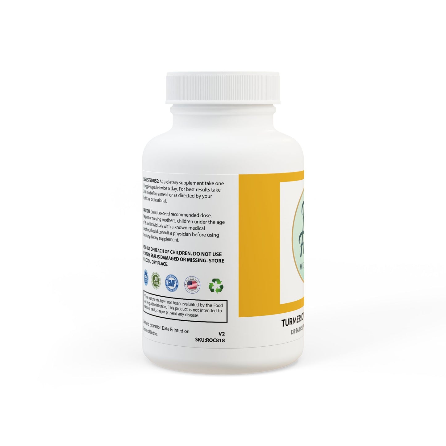Turmeric with BioPerine® (Black Pepper Fruit Extract) Supplement (60 Capsules)