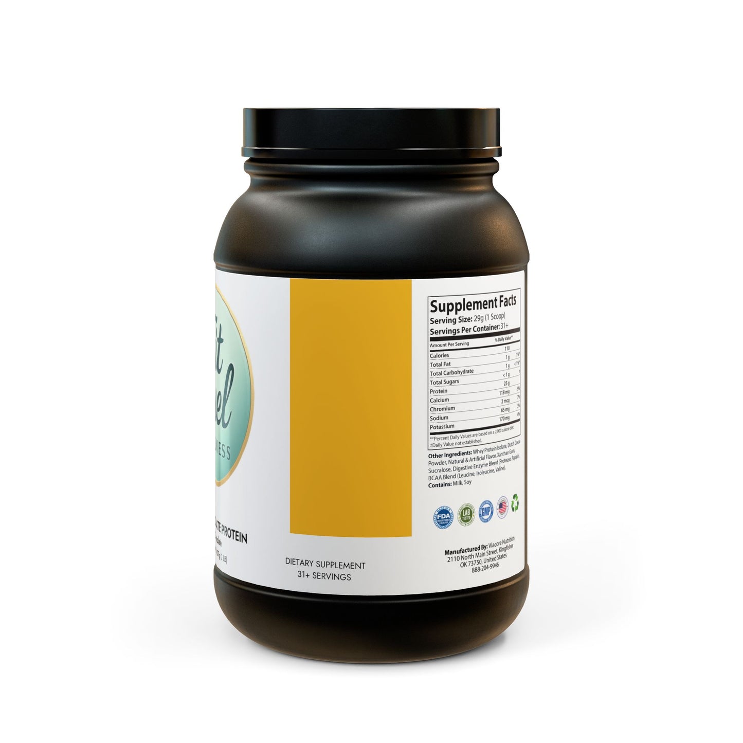 Whey Isolate Protein Supplement (907g, 2lb)