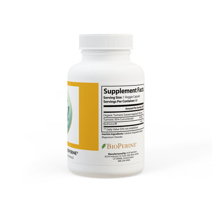 Turmeric with BioPerine® (Black Pepper Fruit Extract) Supplement (60 Capsules)