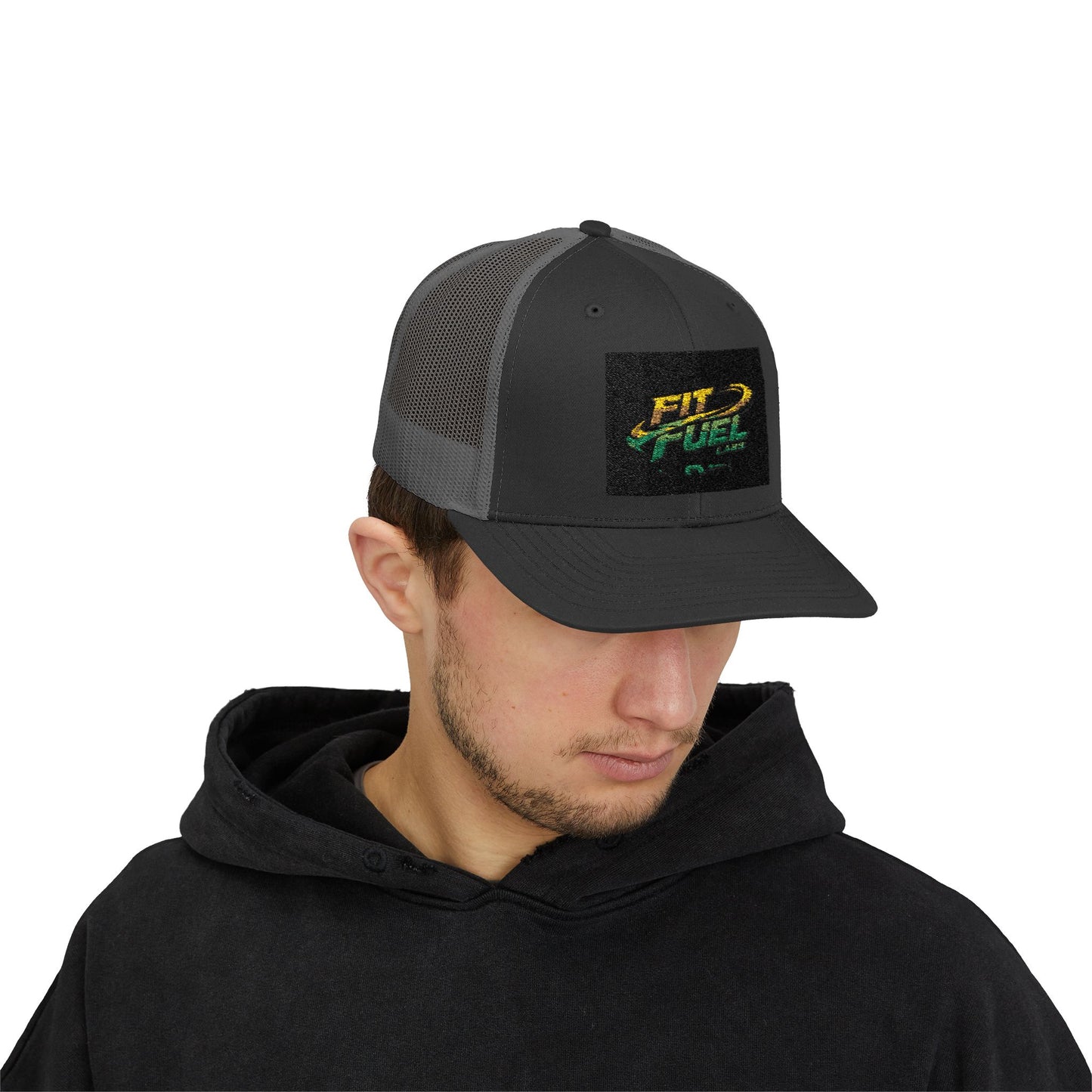 Trucker Cap — "Fit Fuel" Retro Sport Logo Snapback